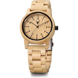 Wooden Uwood Series 40 mm Unisex Natural Handmade Wood Watch with Gift Box
